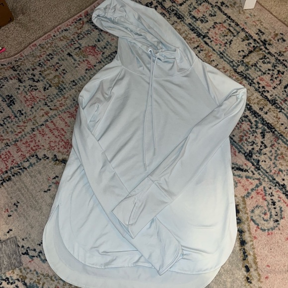 Pale Blue Athleta hooded top - Picture 1 of 3